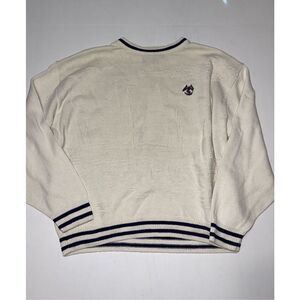 Expressions Sweater Mens Extra‎ Large Cream Nautical Pullover Vintage Y2K A50